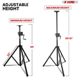 Durable crank-up speaker stand by 5 Core for professional audio support