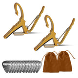 5 Core Guitar Capo Pair Quick Change Acoustic Electric String Clip Banjo Mandolin Or Ukulele Yellow