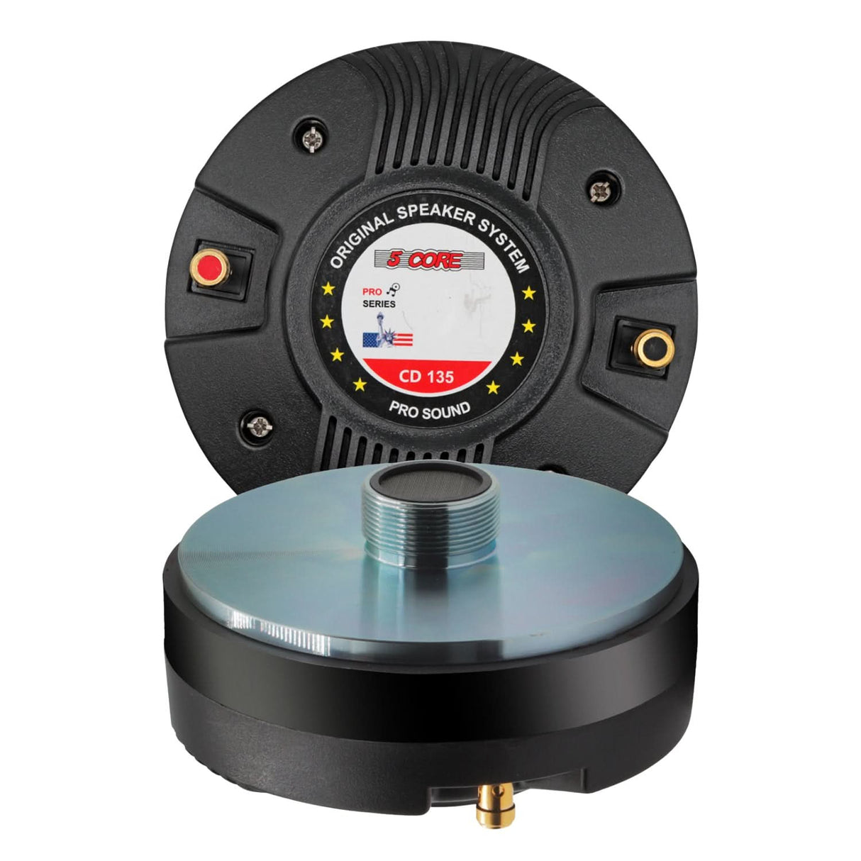 5 Core Compression Driver 1″ PA Horn Tweeter Pro Audio 1000W 2″ Voice Coil 33 OZ Magnet 8Ohm Driver