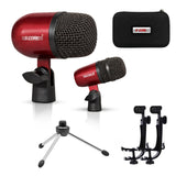 5 Core Conga Mic Snare Tom Set Professional XLR Cardioid Condenser Instrument Microphone Kit