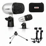 5 Core Conga Mic Snare Tom Set Professional XLR Cardioid Condenser Instrument Microphone Kit
