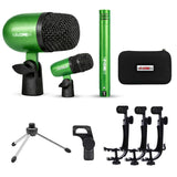 5 Core Conga Mic Snare Tom Set Professional XLR Cardioid Unidirectional Instrument Microphone Kit