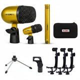 5 Core Conga Mic Snare Tom Set Professional XLR Cardioid Unidirectional Instrument Microphone Kit