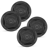 5Core Coaxial Car Door Speakers 6” 4Pcs 500W 4Ohm 2 Way Component Subwoofer Audio w Super Tweeter