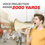 5Core Megaphone Bullhorn Speaker 100W Professional Bull Horn Battery Power Megafono 2000Yard Range