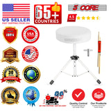 5 Core Drum Throne 3" Thick Padded Memory Foam Comfortable Drummer Stool 330Lb Capacity Adjustable