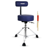 5 Core Drum Throne w Backrest 4" Padded Stool Airlift Adjustable Drummer Chair