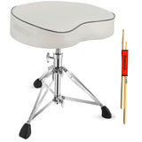 5 Core Drum Throne 4" Padded Saddle Seat Heavy Duty Adjustable Drumming Chair