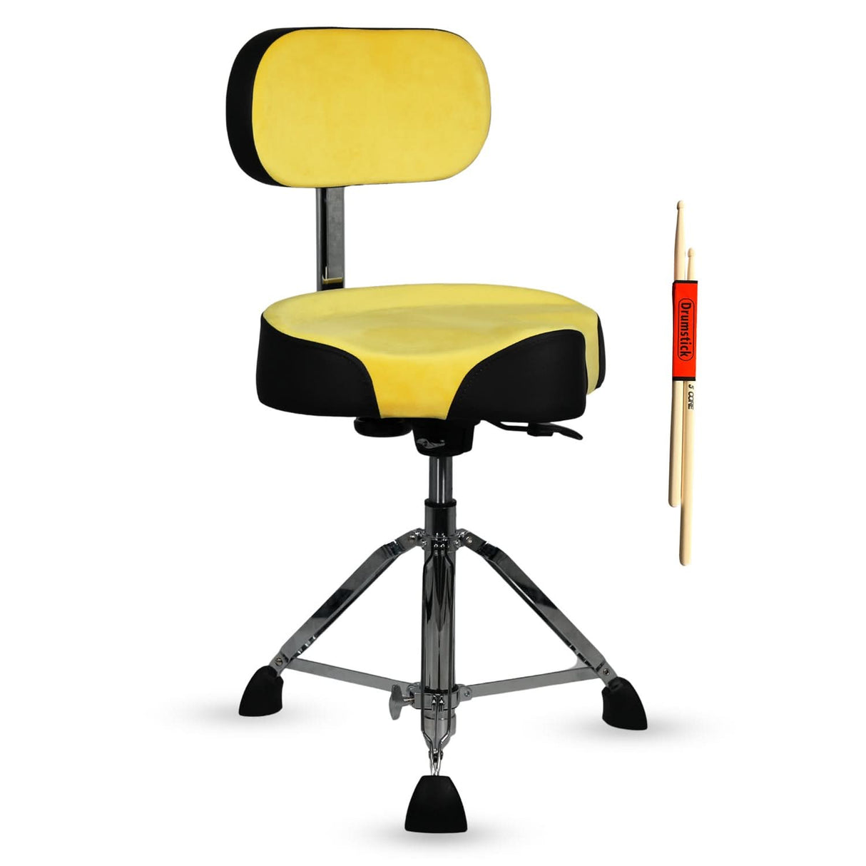 5 Core Drum Throne w Backrest 4" Padded Stool Airlift 25" Adjustable Drummer Stool 441Lb Capacity