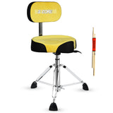 5 Core Drum Throne 4" Padded Seat w Backrest Airlift Adjustable Chair Ergonomic Drummer Stool