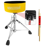 5 Core Drum Throne 5" Padded Guitar Stool Adjustable Heavy Duty Music Chair Seat w Luxury Velvet Top