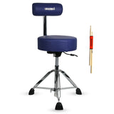 5 Core Drum Throne w Backrest 4" Padded Stool Airlift Adjustable 25.5" Drummer Chair 441Lb Capacity