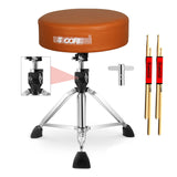 Drum stool with adjustable height mechanism, two drumsticks