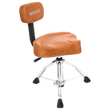 Brown drum stool with adjustable backrest