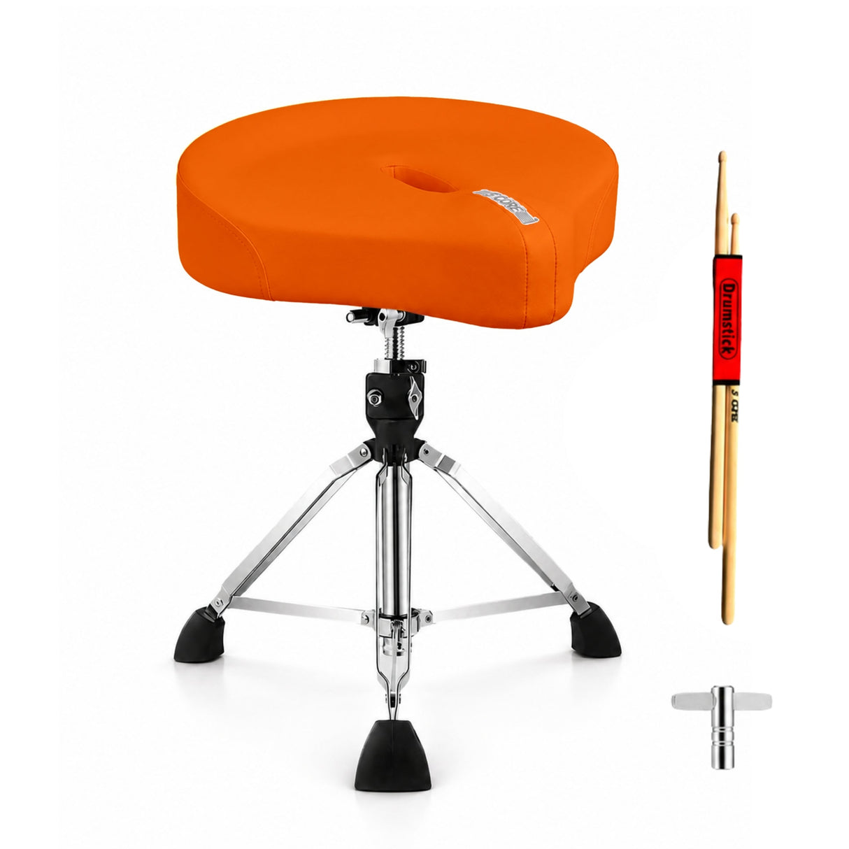 5 Core Drum Throne w 4.5" Padded Stool Adjustable Drummer Chair
