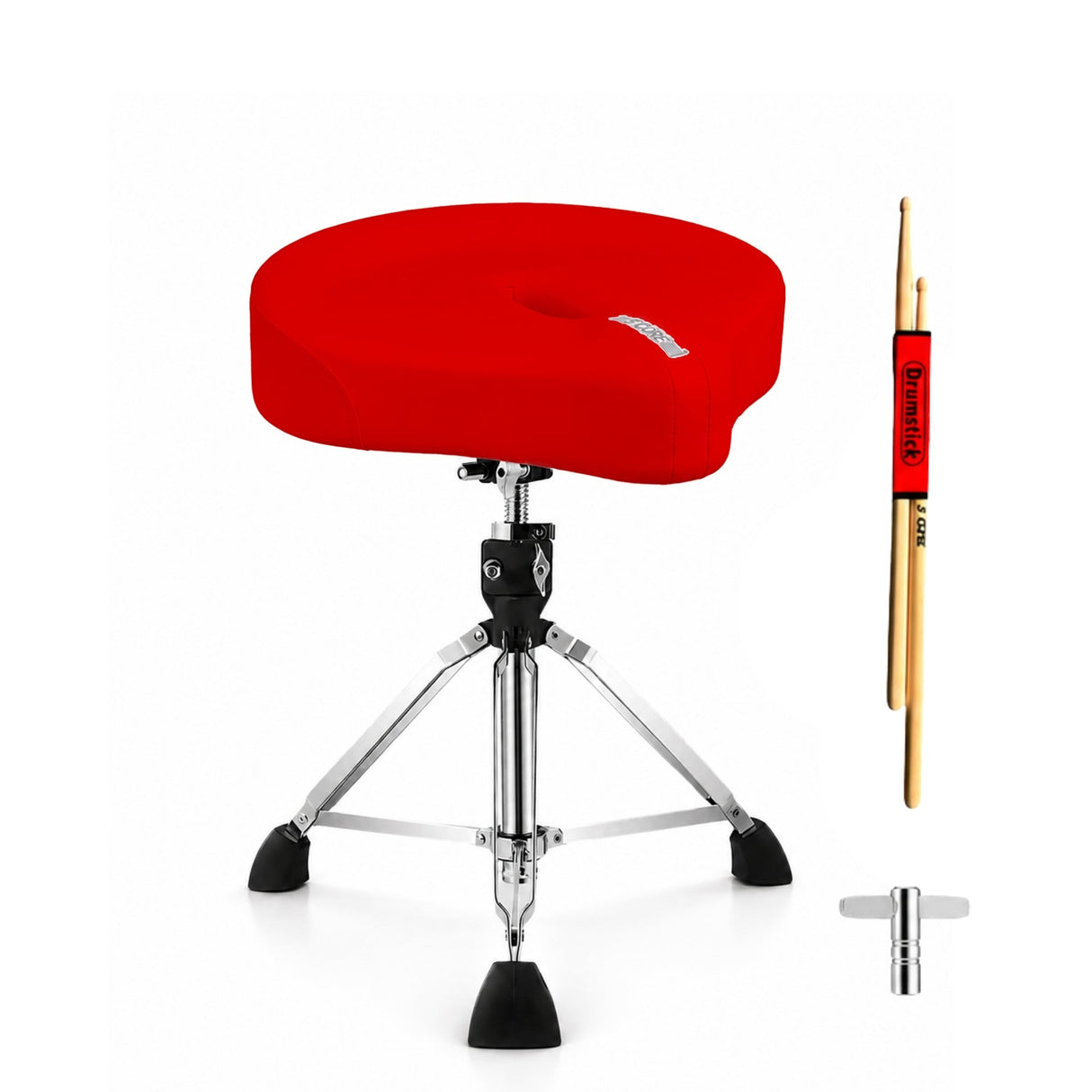 5 Core Drum Throne w 4.5" Padded Stool Adjustable Drummer Chair