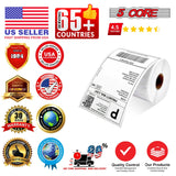5 Core 4"x6" Direct Thermal Shipping Label/ 4x6 Roll Direct 4000Pcs Perforated paper Sticker/White