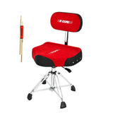 5 Core Drum Throne w Backrest 4" Padded Stool Airlift Adjustable Drummer Chair