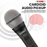 5Core XLR Microphone 2Pcs Dynamic Mic Karaoke Singing Studio Mics Handheld Microfono