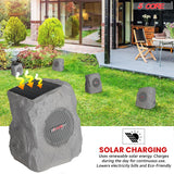 5Core Outdoor Wireless Speakers Bluetooth Rock Waterproof Linkable TWS Garden Speaker GRAY 1 PC
