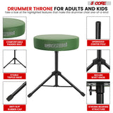 Designed for professional drummers, this drum seat provides ergonomic support and premium durability.