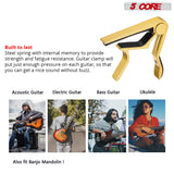 5Core Capo 4Pcs Acoustic Electric Guitar 6 String Kapo Clip For Banjo Mandolin Ukulele