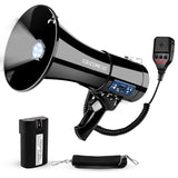 5 Core Megaphone 50W Bluetooth Rechargeable Bullhorn 1100 Yards Loud Siren w LED/USB/SD/AUX
