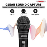 5 Core cardioid dynamic mic featuring convenient on/off button
