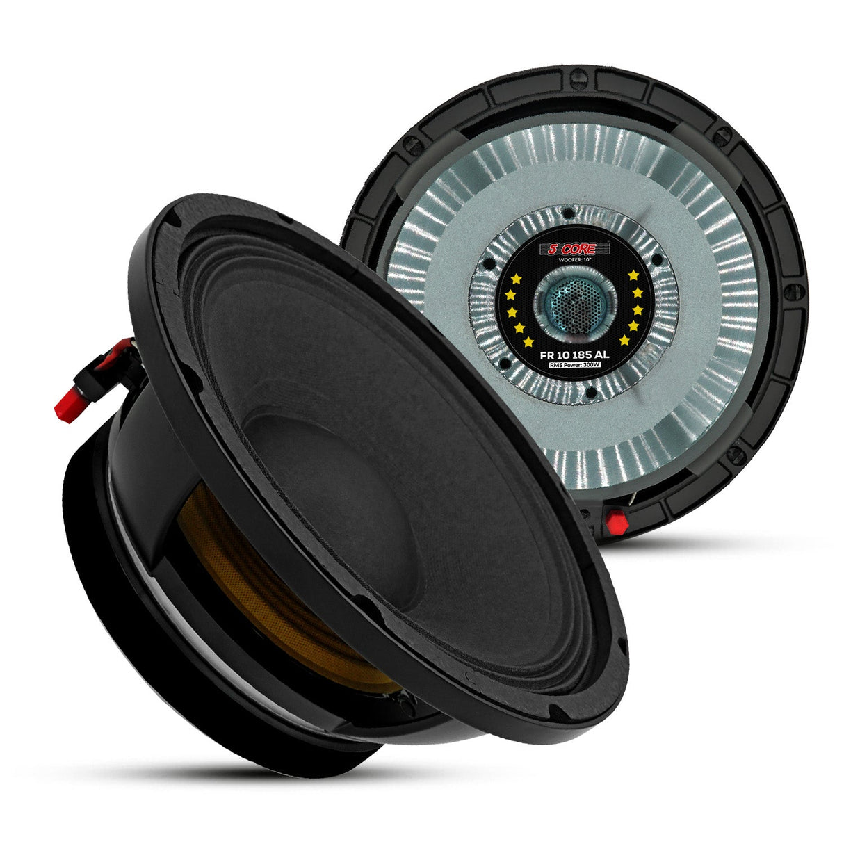 5 Core 10" Subwoofer Speaker 300W RMS Full Range Audio PA DJ Sub Woofer 8Ohm Bass Replacement Driver