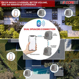 5Core Outdoor Wireless Speakers Bluetooth Rock Waterproof Linkable TWS Garden Speaker GRAY 1 PC
