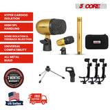 5 Core Conga Mic Snare Tom Microphone Drum Kit Condenser XLR Instrument Mics