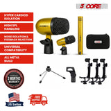 5 Core Conga Mic Snare Tom Set Professional XLR Cardioid Unidirectional Instrument Microphone Kit