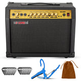 5 Core Guitar Amp 50 Watt  Electric Amplifier w Built in 8" Speaker Portable Mini Amps w Aux