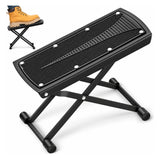 5Core Guitar Foot Stool Height Adjustable Folding Leg Rest Classical Footrest