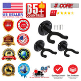 5 Core Guitar Wall Mount 3Pc Wall Mount for Classical Electric Acoustic Bass Guitars for Home Studio