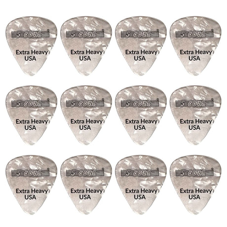 5Core 1.2mm extra heavy gauge guitar picks for acoustic and electric guitars