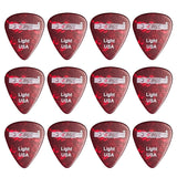 5Core red 0.46mm light guitar picks celluloid for acoustic electric and bass