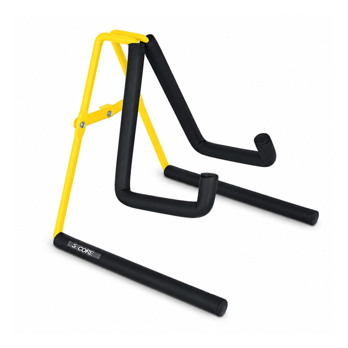 5 Core Ukulele Stand A Frame Metal Body w Soft Padded Arms Support Banjo Ukuleles Mini Guitar Violin Yellow