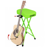 5Core Guitar Stool 3.15" Padded Chair Foldable Heavy Duty Music Seat Built in Foot Rest Guitar Stand