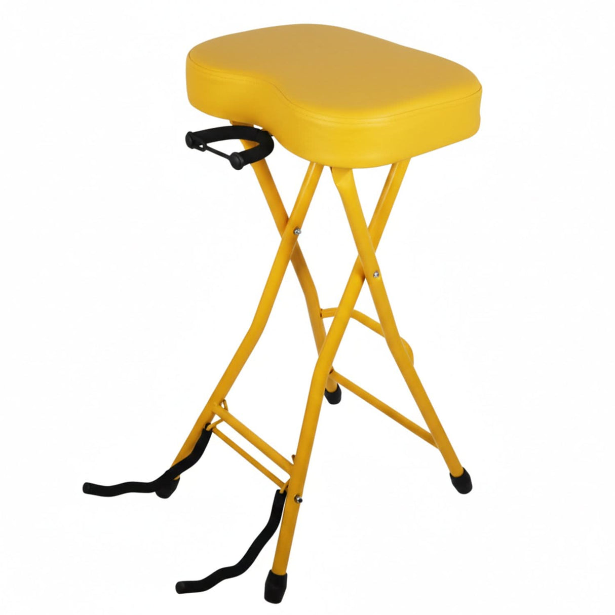 5Core Guitar Stool 3.15" Padded Chair Foldable Heavy Duty Music Seat Built in Foot Rest Guitar Stand