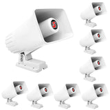 5 Core PA Horn 200W Loud Speaker 8Pc 6" Bull Horn Loud Audio 8Ohm All Weather Indoor Outdoor Use