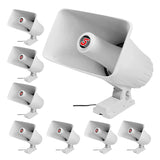 5 Core PA Horn Speaker 8Pcs 8 Inch 65W Loud Audio Outdoor Speakers System 8Ohm Reflex Megaphone