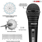 5Core XLR Microphone 2Pcs Dynamic Mic Karaoke Singing Studio Mics Handheld Microfono