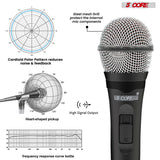 5Core XLR Microphone Dynamic Mic Karaoke Singing Studio Mics Handheld Microfono