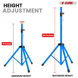 5 Core Speaker Stand Tripod Pair Heavy Duty Adjustable 54" Universal Mount for PA DJ Studio w Bag