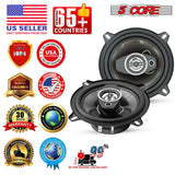 5Core Coaxial Car Door Speakers 5” 4Pcs 350W 4Ohm 2 Way Component Subwoofer Audio w Super Tweeter