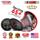 5Core 8 Inch Midrange Door Speaker 500W Subwoofer w Aluminum Bullet 8Ω Sub Woofer 1 PC