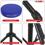 5 Core Drum Throne 3" Thick Padded Memory Foam Comfortable Drummer Stool 330Lb Capacity Adjustable