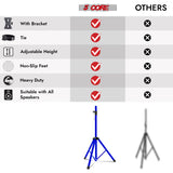 5Core Speaker Stand Tripod Tall Adjustable 72 Inch DJ Pole Mount Studio Monitor Stands BLUE 1 PK
