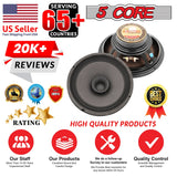 5 Core 8" Subwoofer 1000W Dual Cone Car Audio Sub Woofer 4 Ohm Deep Bass Replacement Loud Speaker